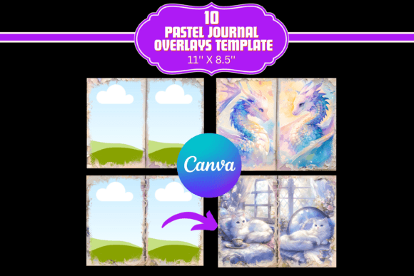 Pastel Junk Journal Canva Templates Graphic Photo Collage & Scrapbook Templates By FantasyFilesStudio