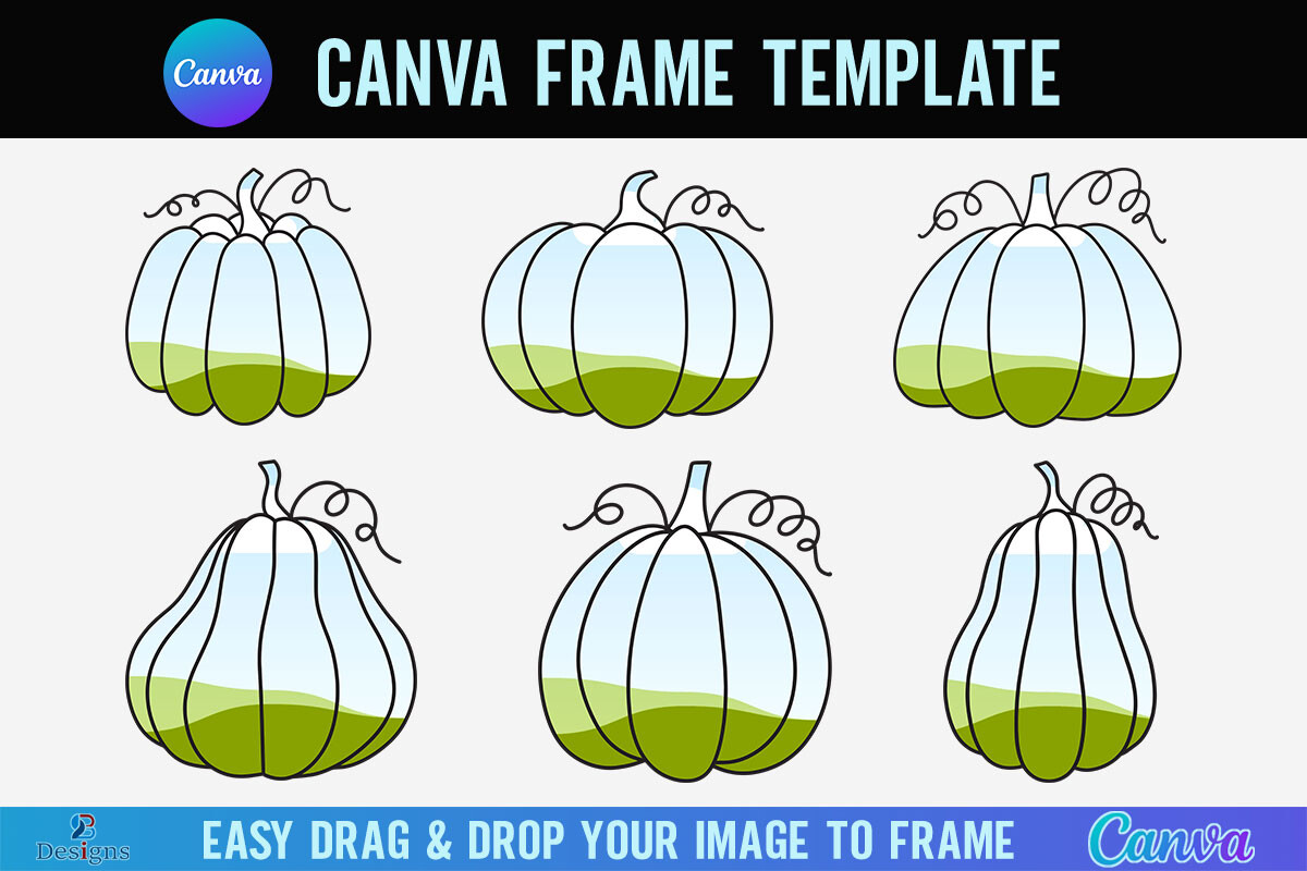 Pumpkin Canva Frame Template Fall Season