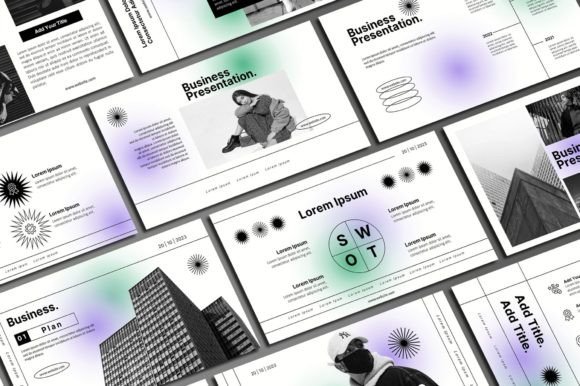 Retro Gradient Powerpoint Template