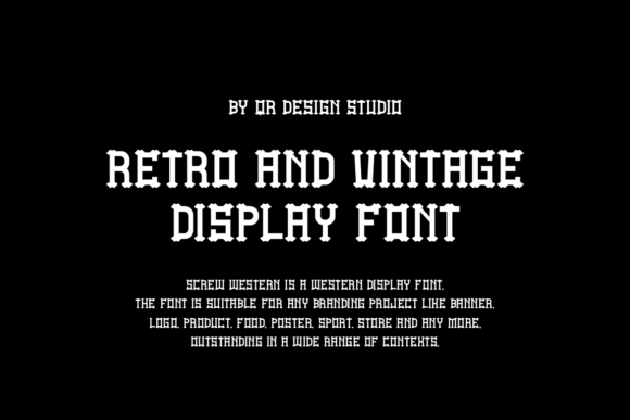 Screw Western Font PNG with transparent background - Preview 2