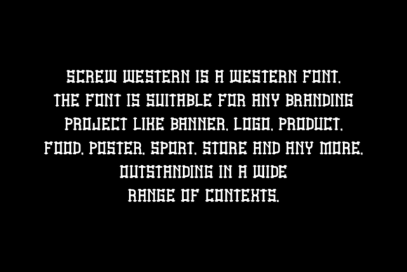 Screw Western Font PNG with transparent background - Preview 4