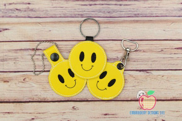 Smiley Faces ITH Key Fob