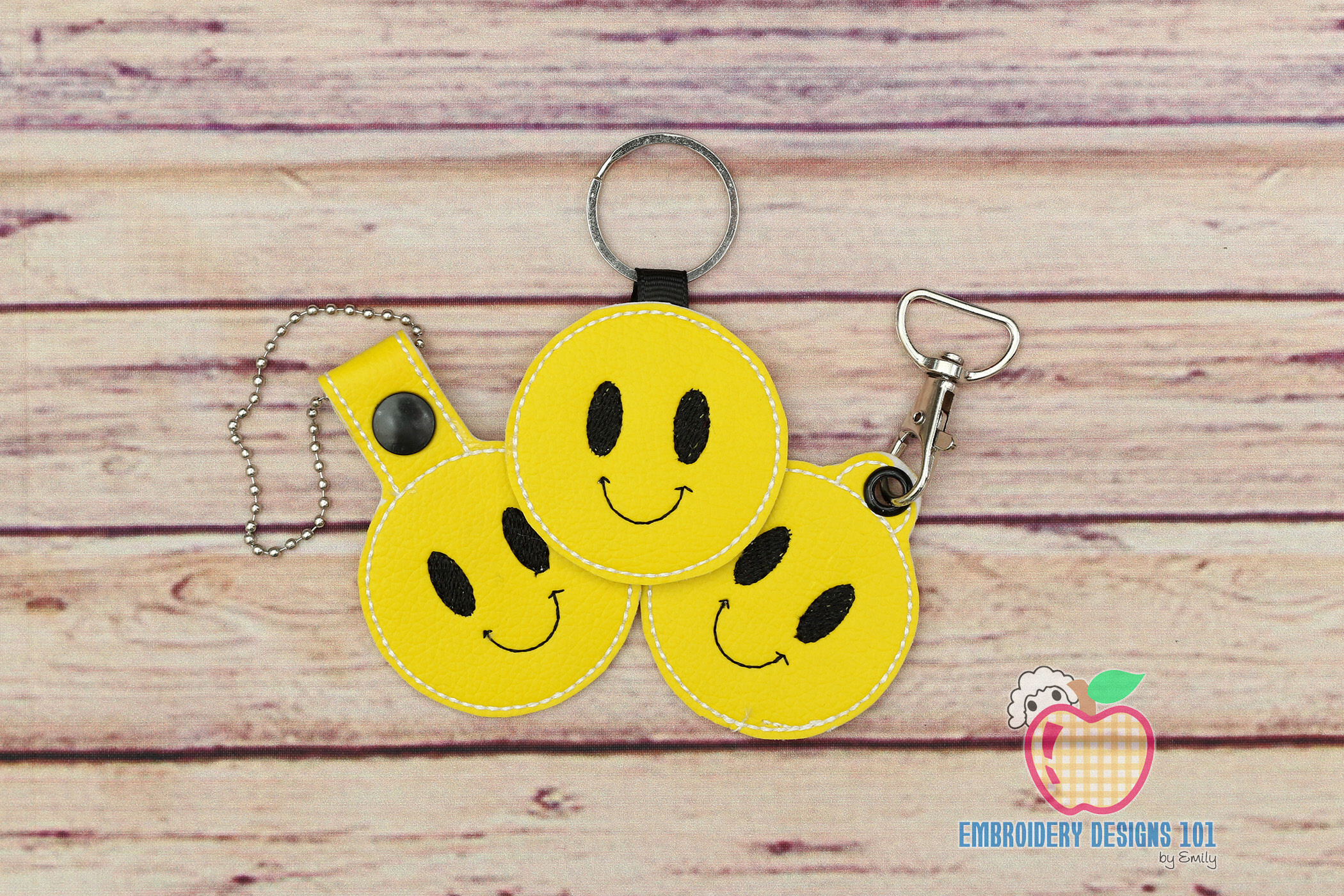 Smiley Faces ITH Key Fob