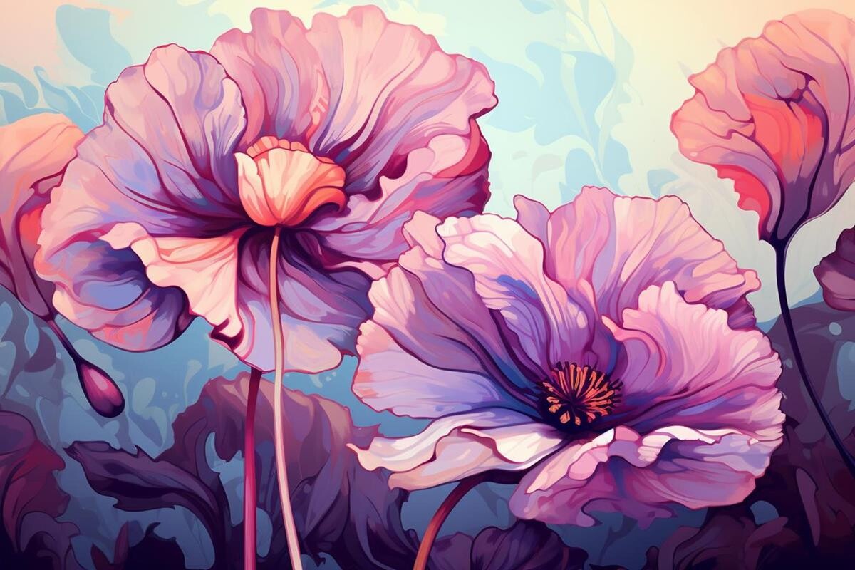 Soft Meadow Botanical Design Graphic by Ranya Art Studio · Creative Fabrica