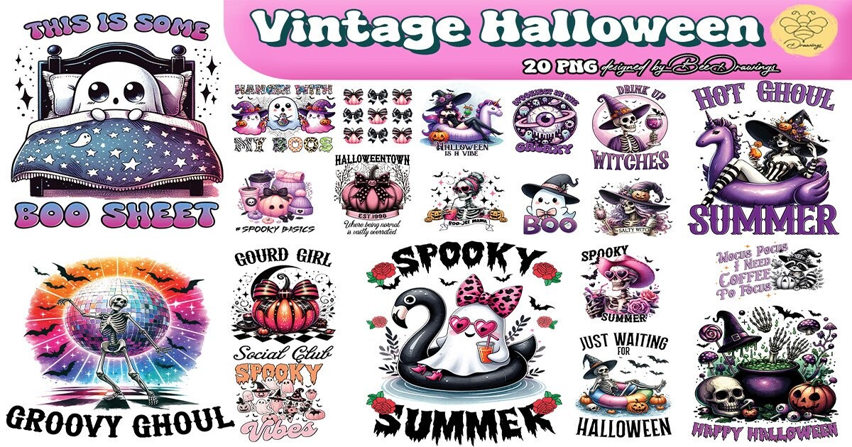 Vintage Halloween Sublimation Bundle Bundle · Creative Fabrica