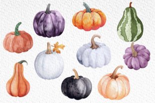 19 Watercolor Pumpkins Clipart PNG Files Graphic by CrossWithMe ...