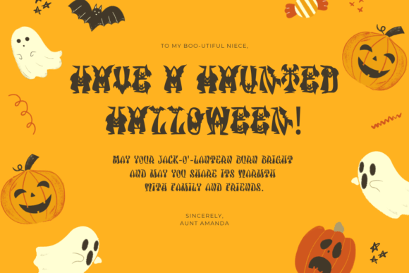Bat Halloween Font PNG with transparent background - Preview 1