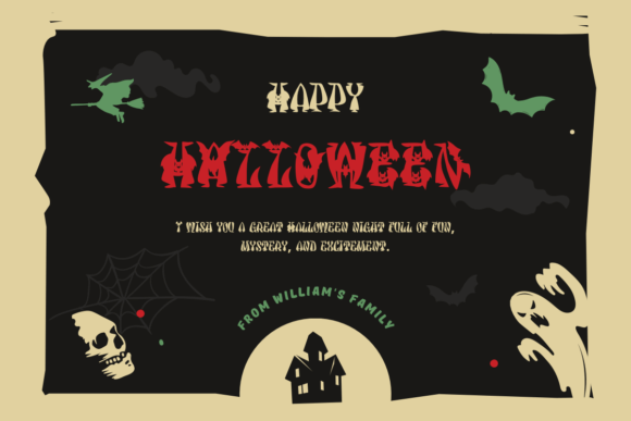 Bat Halloween Font PNG with transparent background - Preview 2