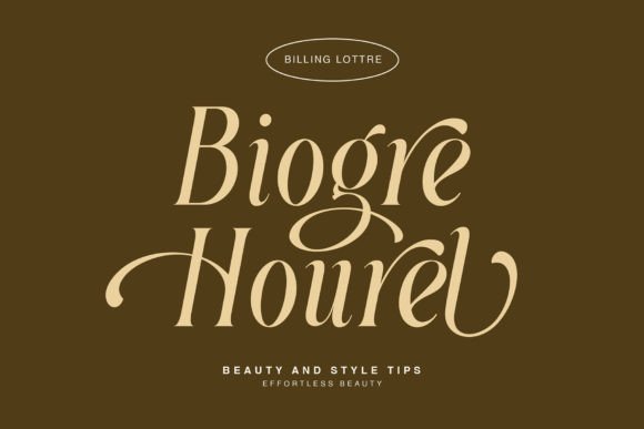 Billing Lottre Font PNG with transparent background - Preview 2