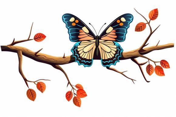 Butterfly Graphic Insect Illustration Grafika Rękodzieła Przez Ranya Art Studio