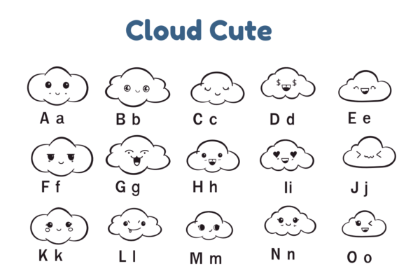 Cloud Cute Font - Preview 4