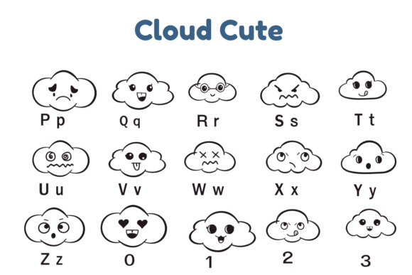 Cloud Cute Font - Preview 5