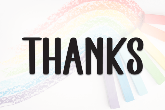 Crayon Rainbow Font - Preview 6