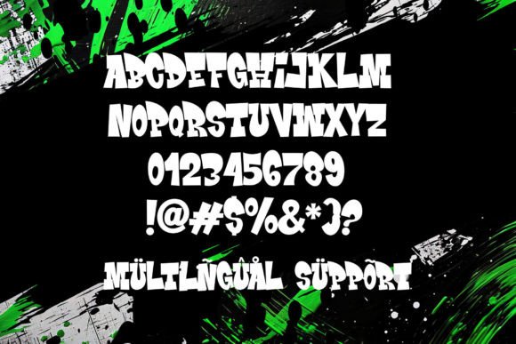 Green Toxic Font - Preview 6