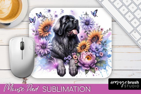 Leonberger Mouse Pad PNG watercolor sublimation desk gift