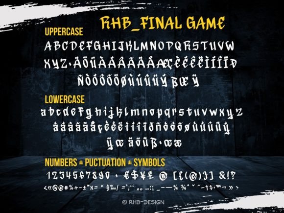 Rhb Final Game Font PNG with transparent background - Preview 6