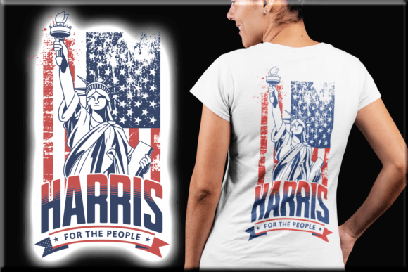 Retro Kamala Harris 2024 Liberty for All Graphic T-shirt Designs By Nice Ass Design Co