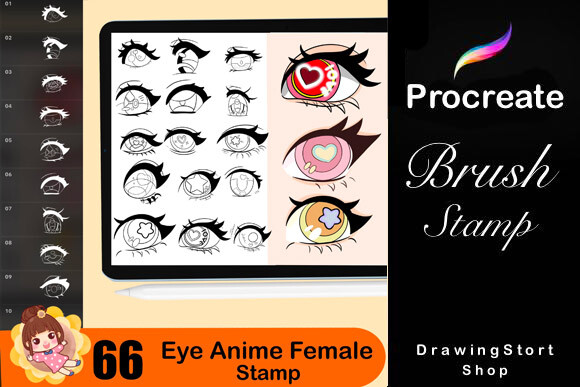 220+ Procreate Anime Eye Stamps Brushes - photo 3