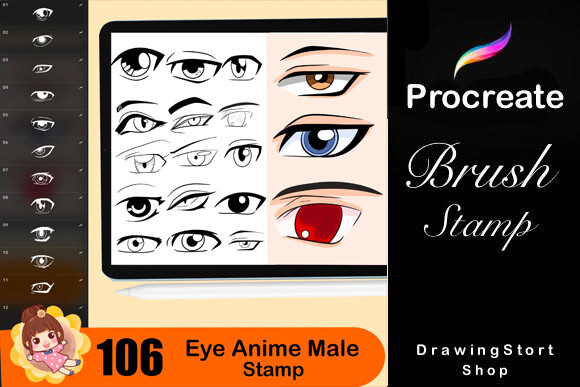 220+ Procreate Anime Eye Stamps Brushes - photo 4