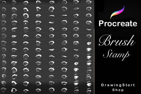 220+ Procreate Anime Eye Stamps Brushes - photo 5