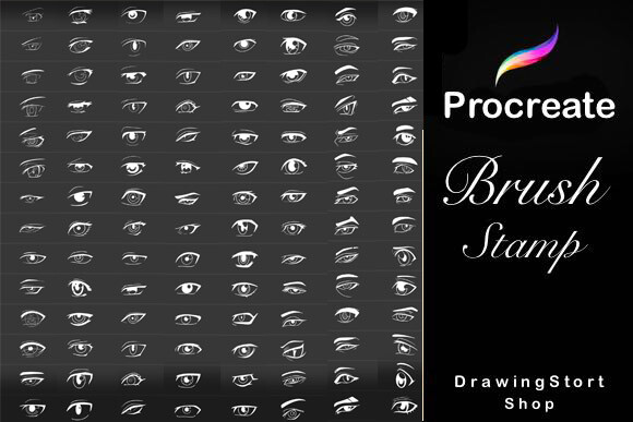220+ Procreate Anime Eye Stamps Brushes - photo 6