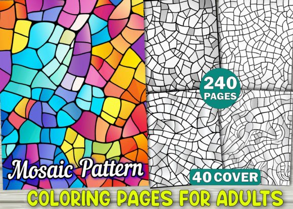 240 Mosaic Pattern Coloring Pages - KDP