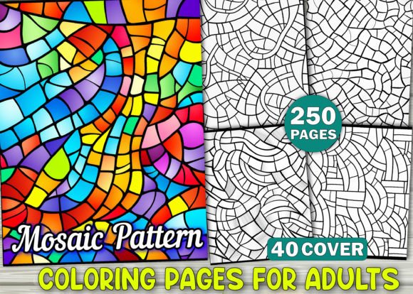 250 Mosaic Pattern Coloring Pages - KDP