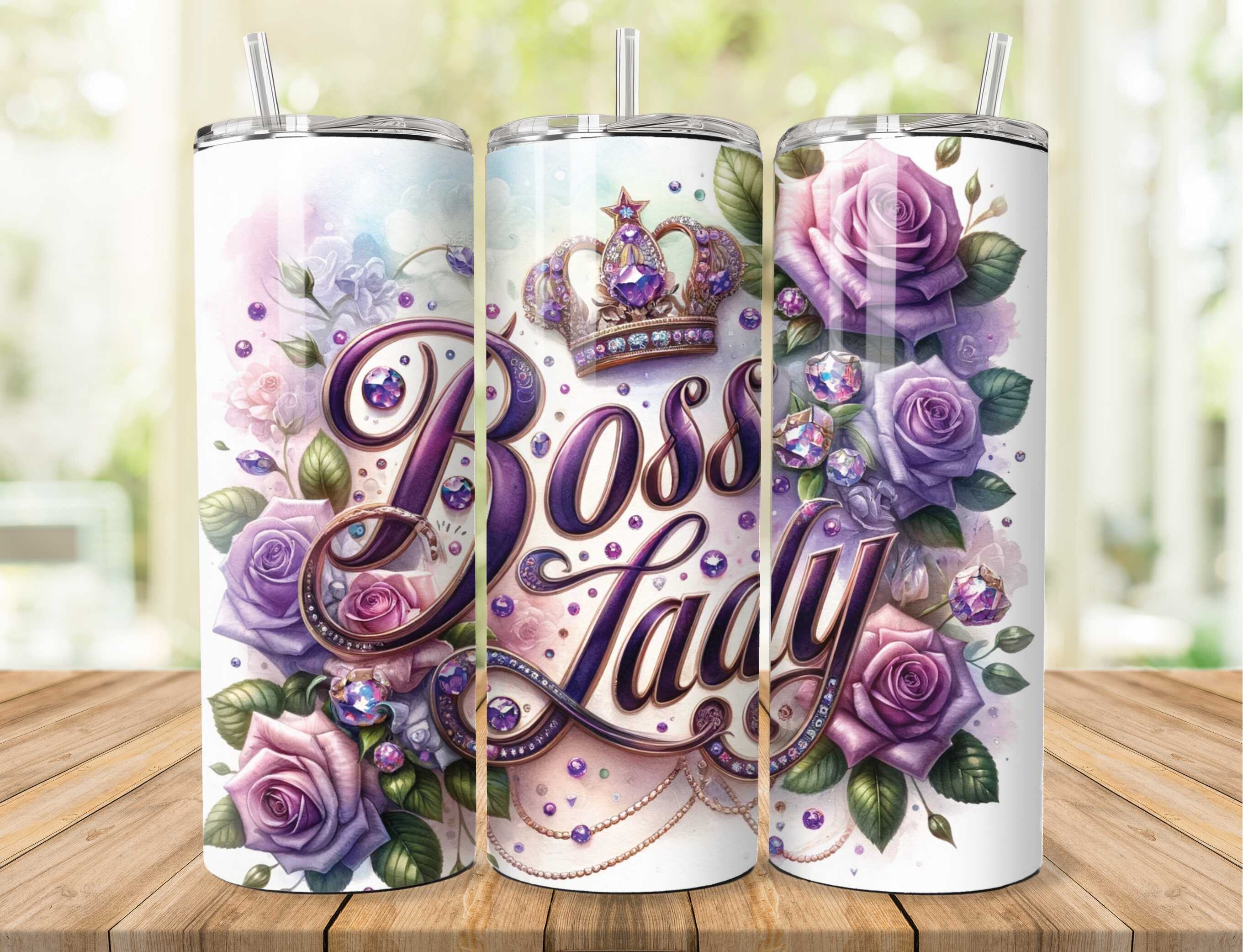 Boss Lady Floral Tumbler Wrap Graphic by Farook Art · Creative Fabrica