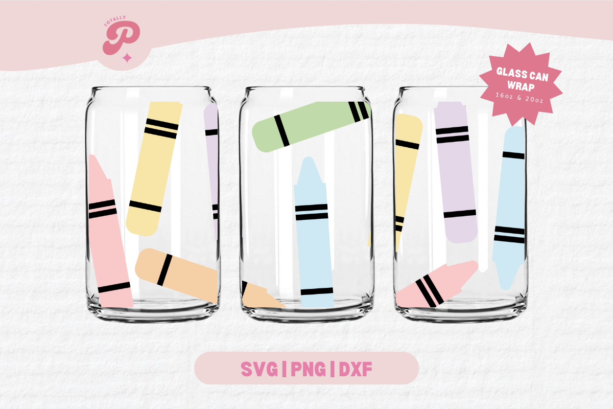 Crayon Glass Can Wrap SVG Graphic by Totally Posie · Creative Fabrica