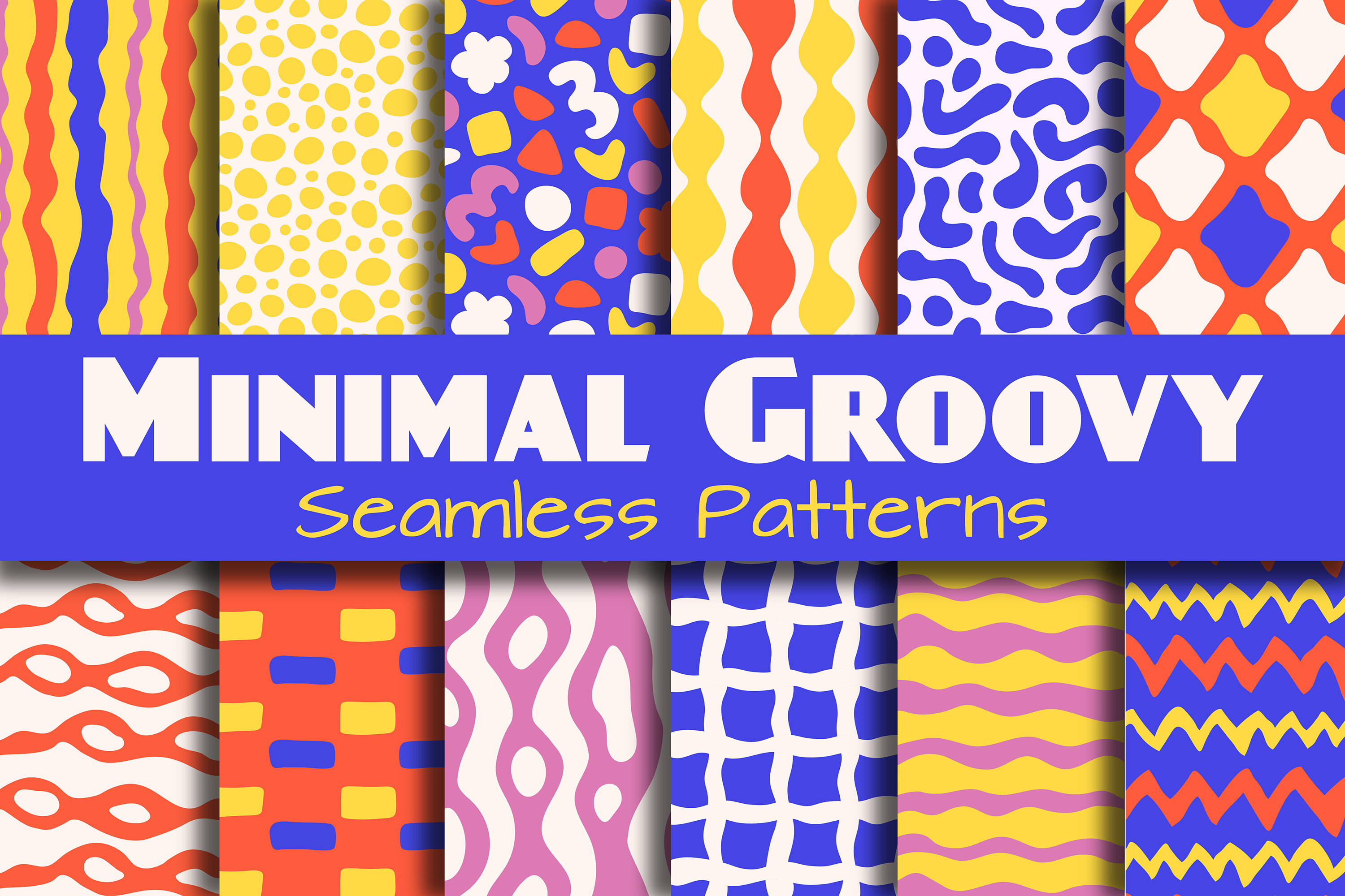 Minimal Groovy Seamless Patterns Graphic by Rin Green · Creative Fabrica