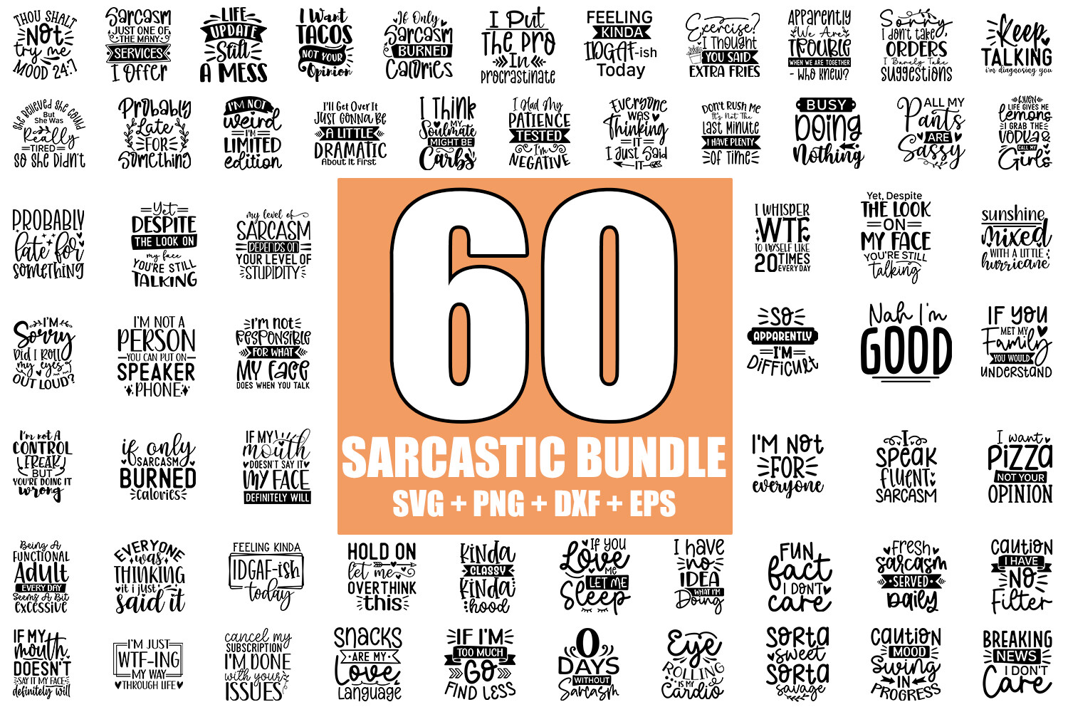 Sarcastic SVG Bundle, Funny SVG Bundle Graphic by Zoomksvg · Creative ...