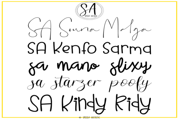 Script and Handwritten Bundle 11 Font PNG with transparent background - Preview 1