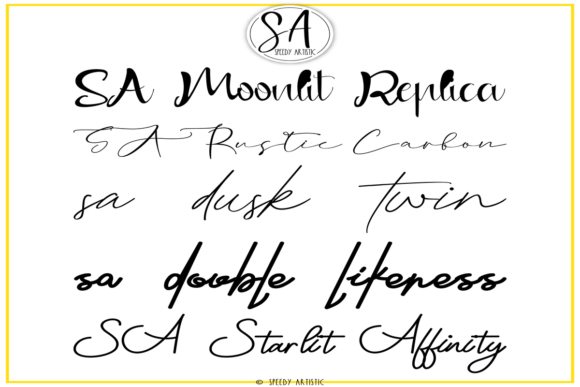 Script and Handwritten Bundle 6 Font font preview - 1
