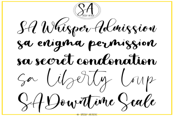 Script and Handwritten Bundle 7 Font PNG with transparent background - Preview 1