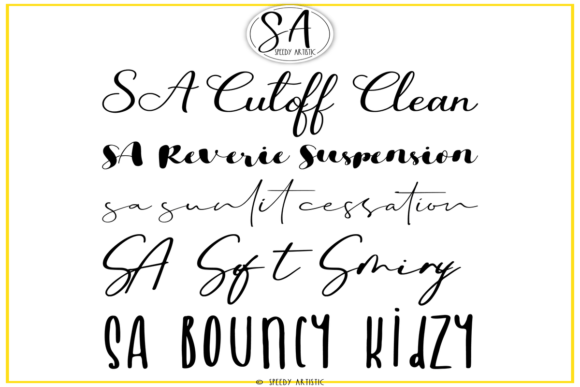 Script and Handwritten Bundle 7 Font PNG with transparent background - Preview 2