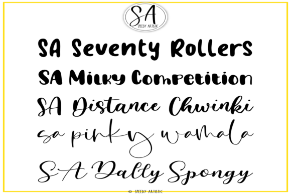 Script and Handwritten Bundle 9 Font PNG with transparent background - Preview 1