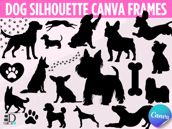 20 Canva Dog Frames: Breeds & Paws