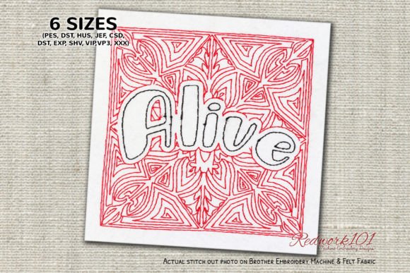 Alive Word Lineart Design