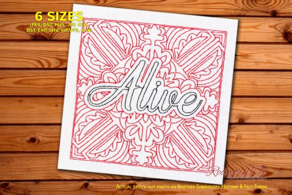 Alive Word Lineart Design