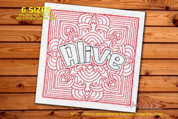 Alive Word Lineart Design