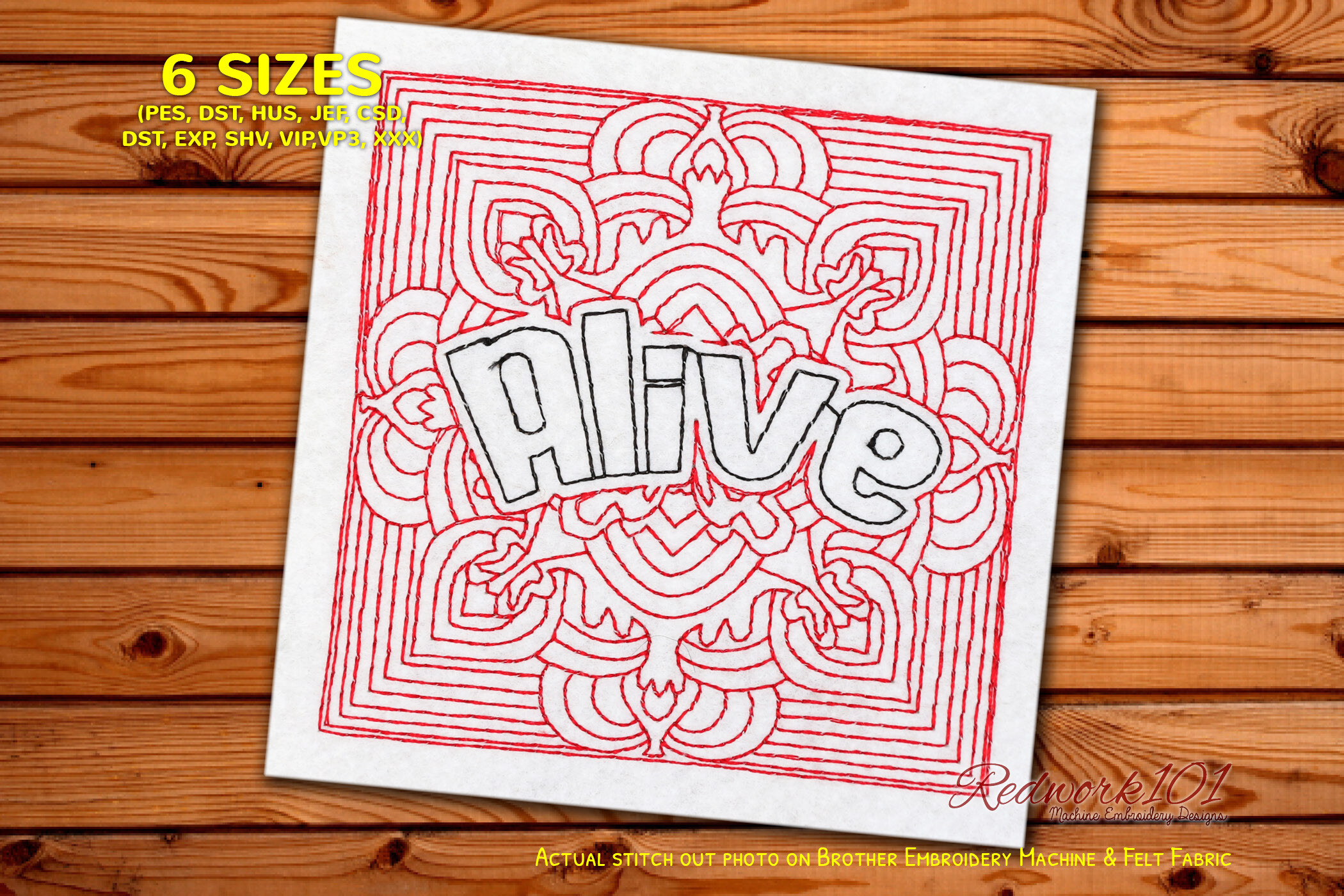 Alive Word Lineart Design