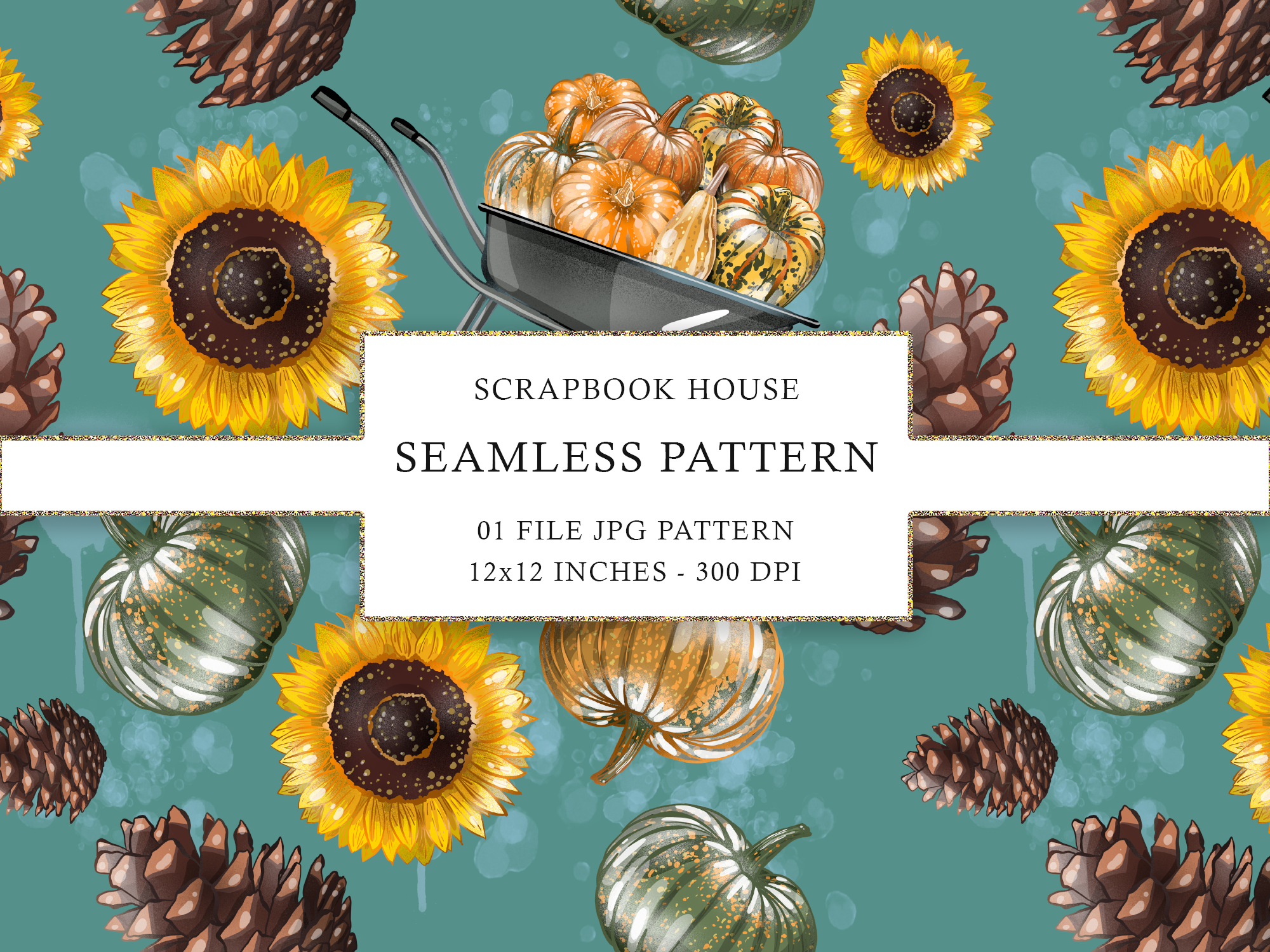 Autumn Fall Seamless Pattern Scrapbook Graphic by Scrapbook House ...