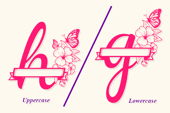 Baby Flower Monogram Font - Preview 3