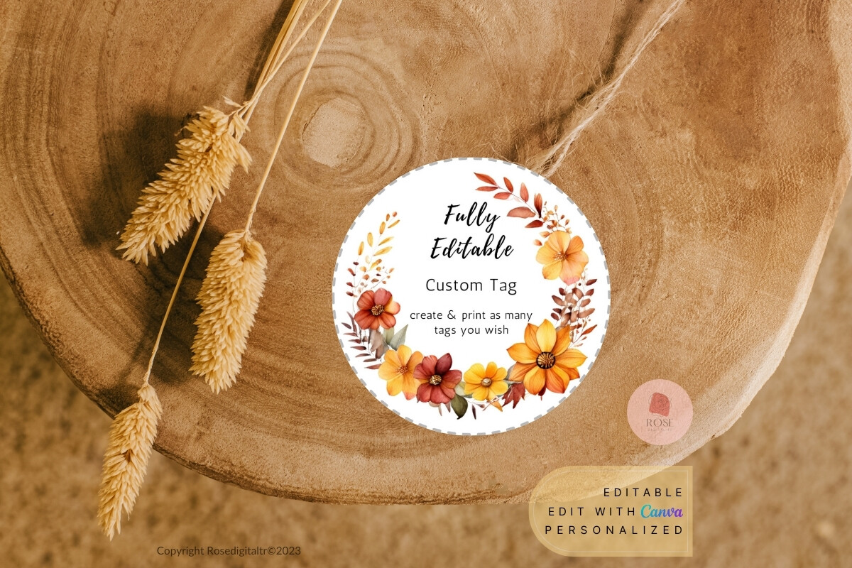 Bridal Shower Tags Autumn