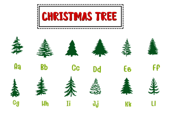 Christmas Tree Font - Preview 1