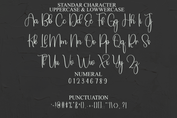 Creative Handwriting Font PNG with transparent background - Preview 2