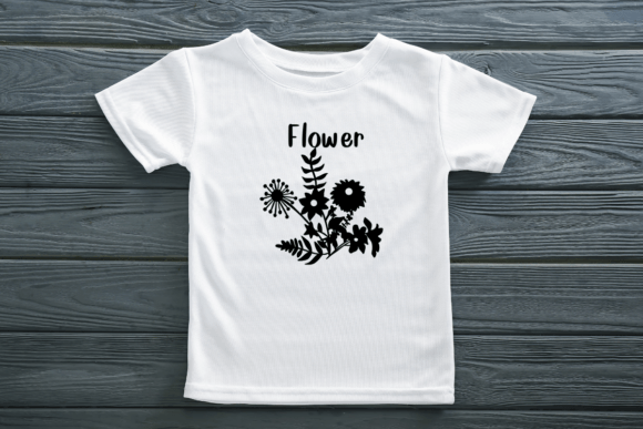 Flower and Leaves Font PNG with transparent background - Preview 4