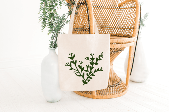 Flower and Leaves Font PNG with transparent background - Preview 5
