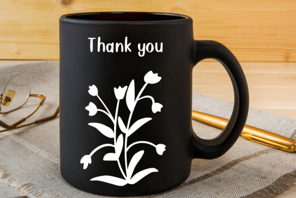 Flower and Leaves Font PNG with transparent background - Preview 6