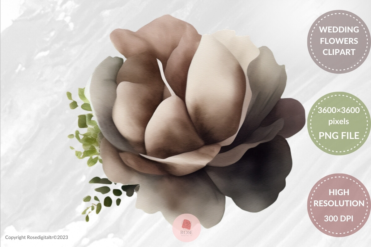 Free Wedding Flowers Clipart Graphic by rosedigitaltr · Creative Fabrica